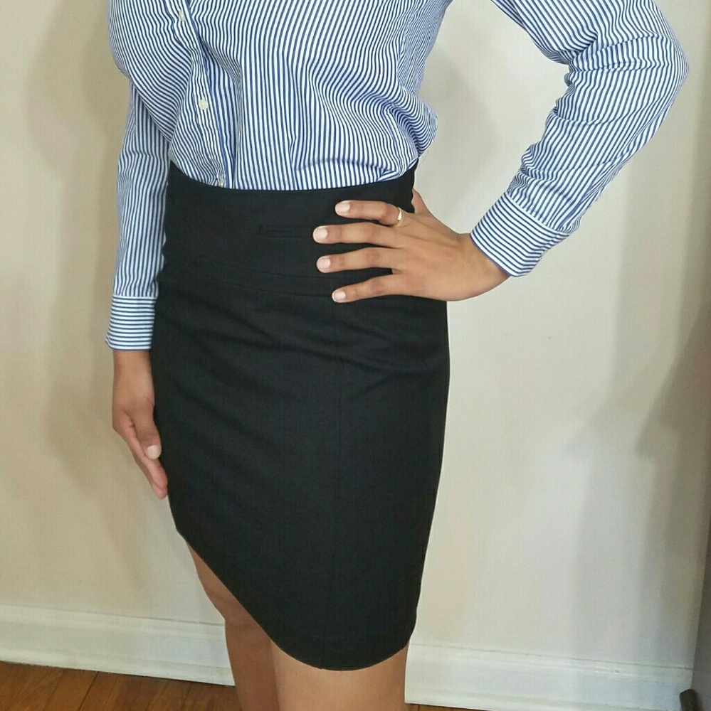 Express Studio Stretch Welt Pocket Pencil Skirt