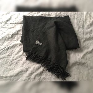 BCBGMaxazria 100% Black Cashmere Wrap Shawl
