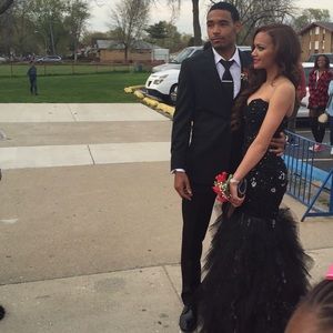 Jovani Prom Dress Black Mermaid Style Size 0