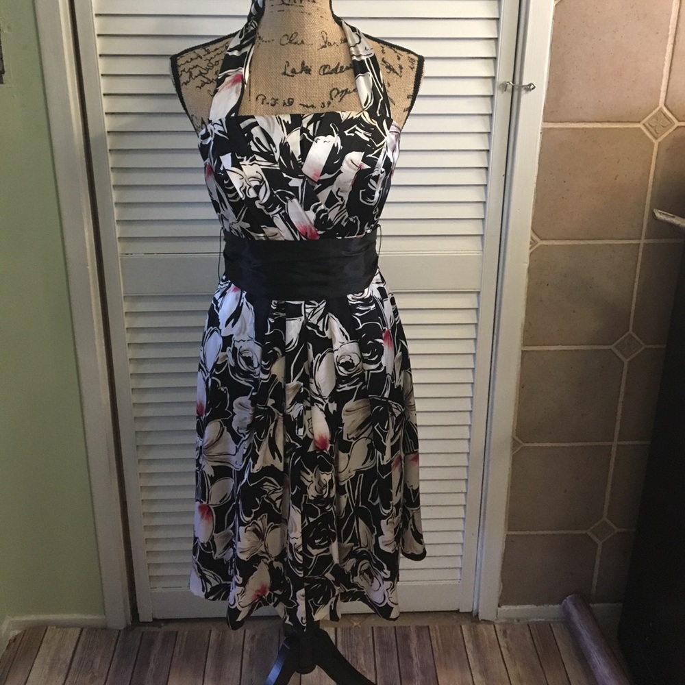 WHBM silk halter dress sz6