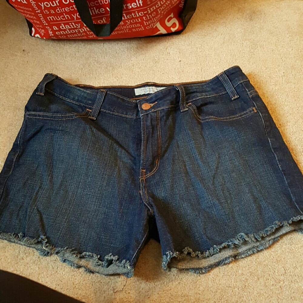 Levi dark wash jeans shorts