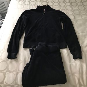 Juicy suit black terry cloth