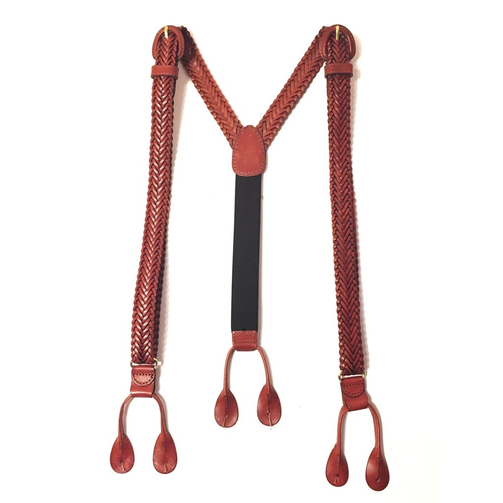 Vintage Leather Suspenders