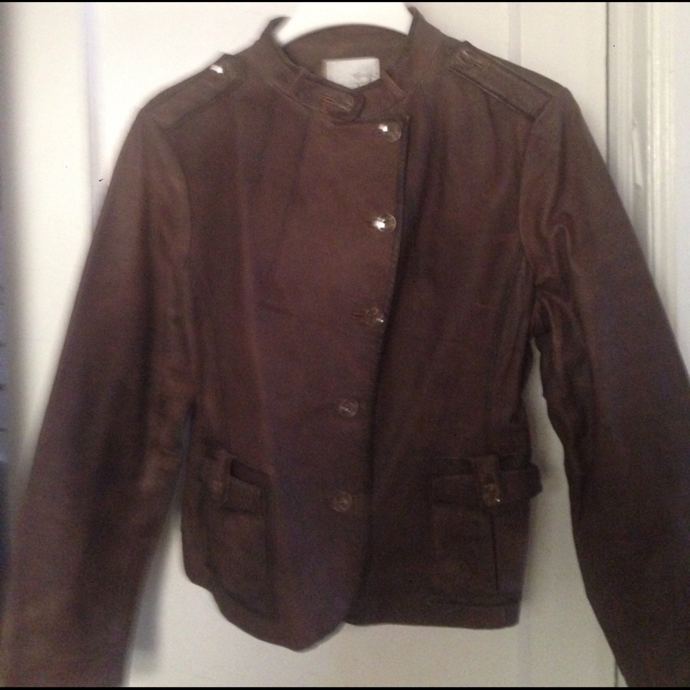 Brown, or leather size 18 woman's jacket
