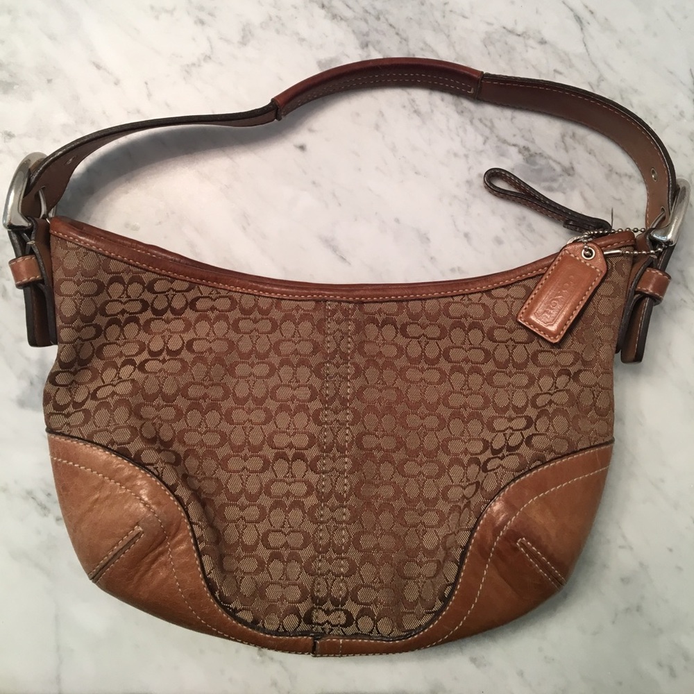 Coach Soho hobo purse in mini signature print