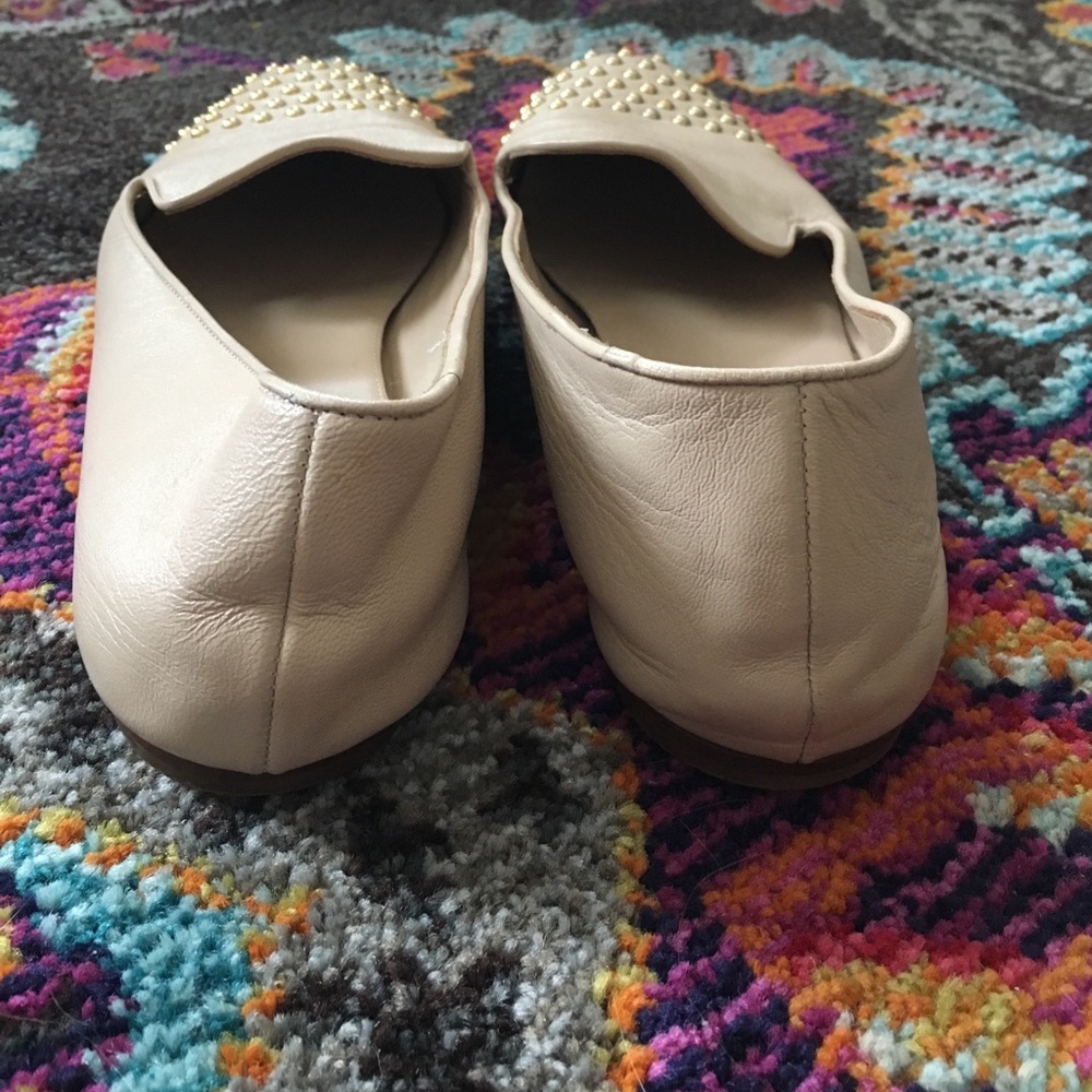 SOLD‼️ j. crew nude, gold studded flats, size 10 - Picture 4 of 6
