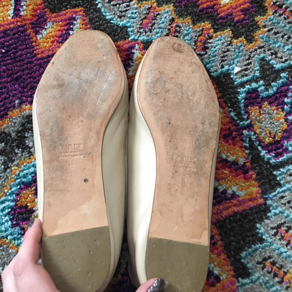 SOLD‼️ j. crew nude, gold studded flats, size 10 - Picture 6 of 6
