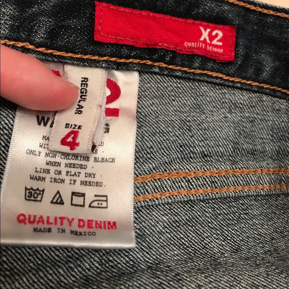 Express X2 jeans Curvy style Boot cut Sz 4 regular - Picture 4 of 4