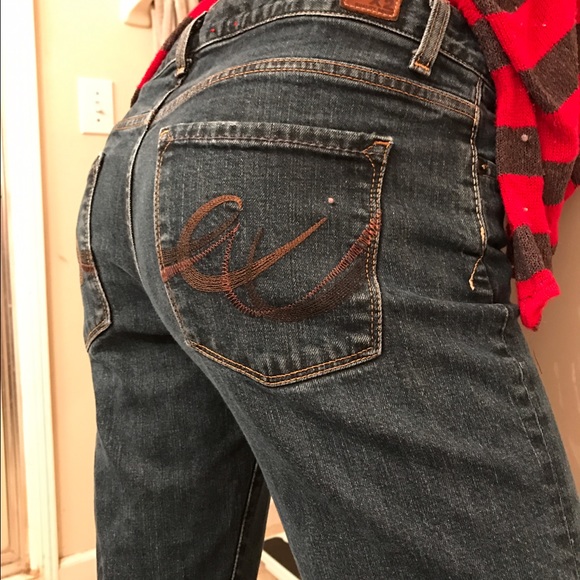 Express X2 jeans Curvy style Boot cut Sz 4 regular - Picture 2 of 4