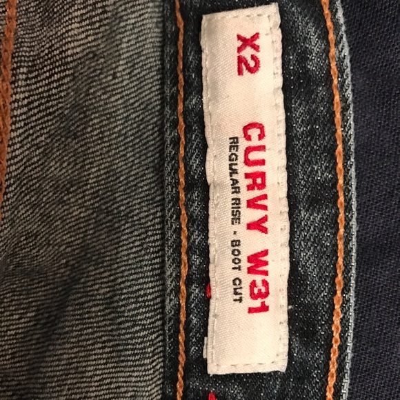 Express X2 jeans Curvy style Boot cut Sz 4 regular - Picture 3 of 4