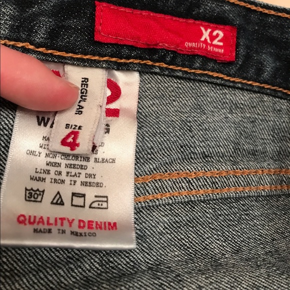 Express X2 jeans Curvy style Boot cut Sz 4 regular - Picture 4 of 4