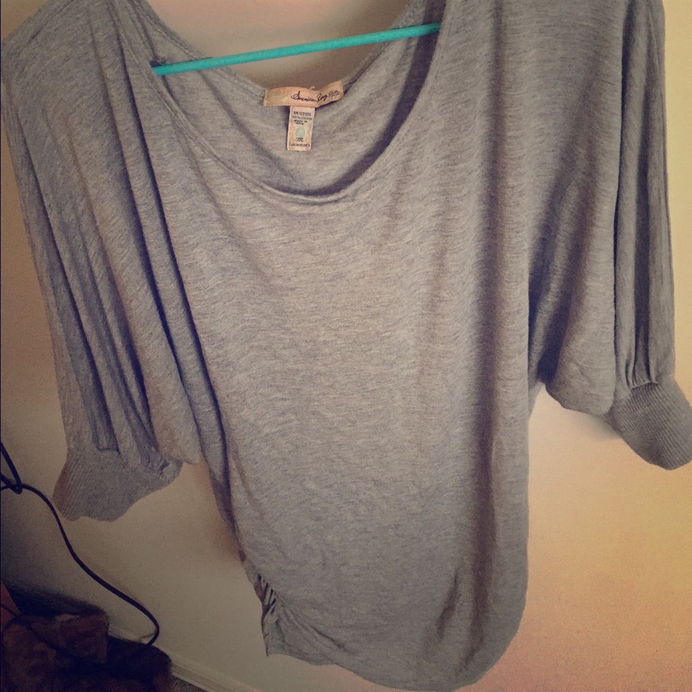Arden B Slouchy Heather Grey Top - Size M