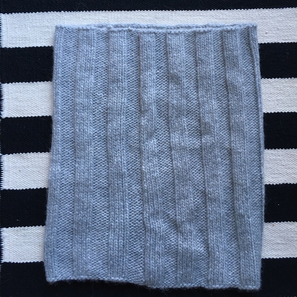 Soft grey snood or infinity scarf
