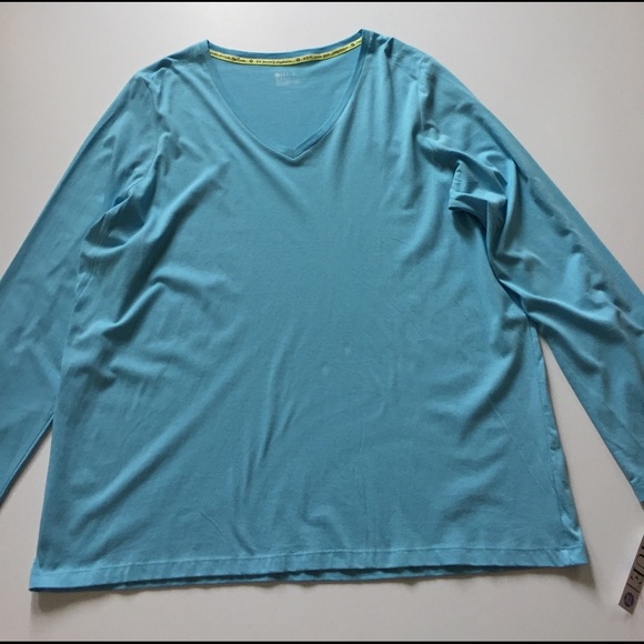 NWT HUE Blue Long Sleeved Sleep Shirt - Picture 3 of 8