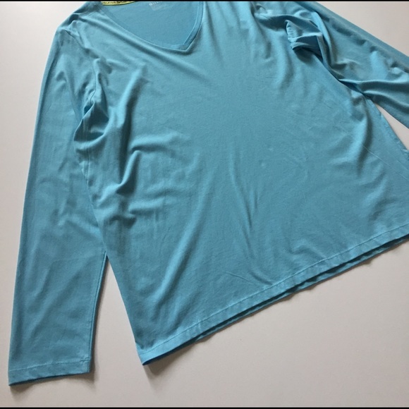 NWT HUE Blue Long Sleeved Sleep Shirt - Picture 4 of 8