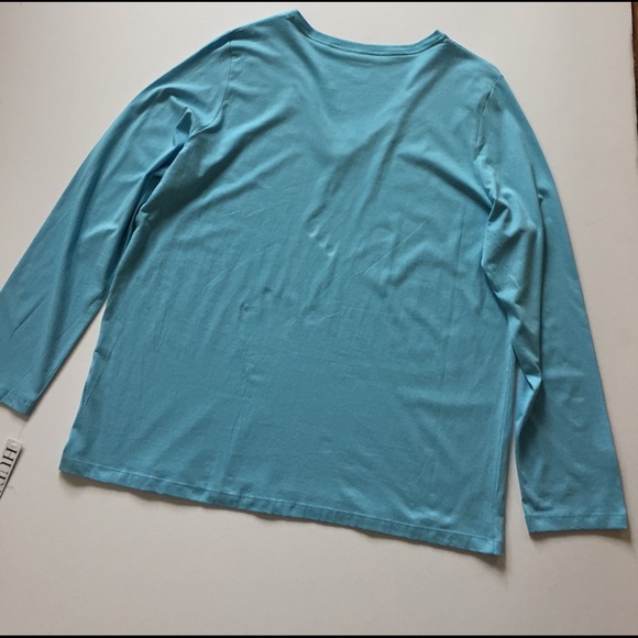 NWT HUE Blue Long Sleeved Sleep Shirt - Picture 8 of 8