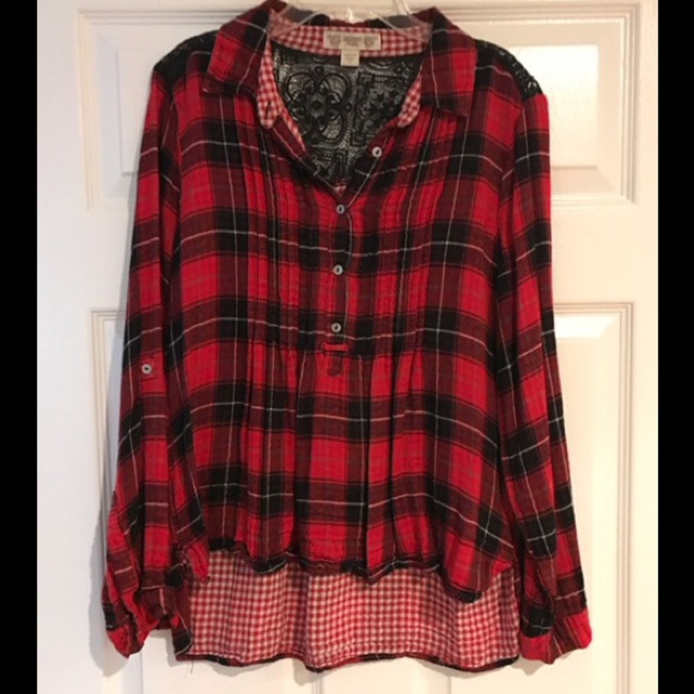 💥Red & Black flannel💥