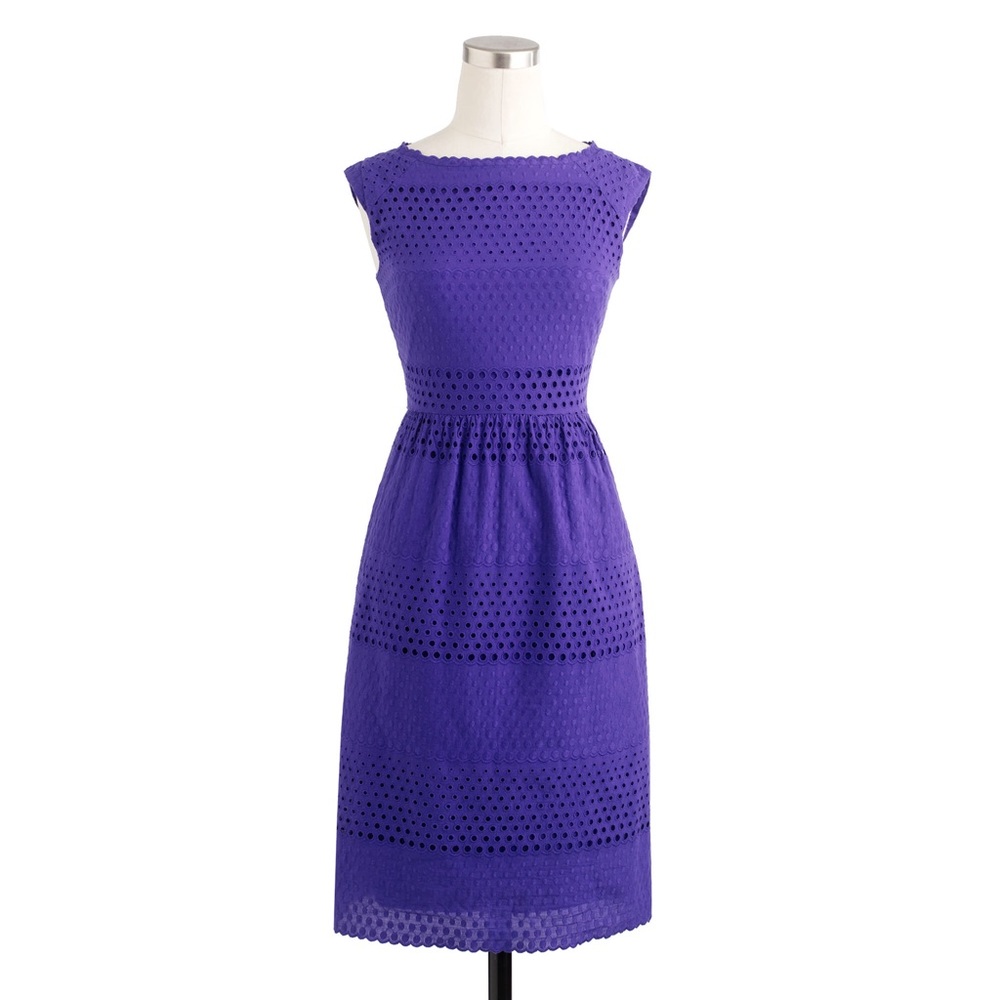 J crew Lucille Eyelet Dress in 00