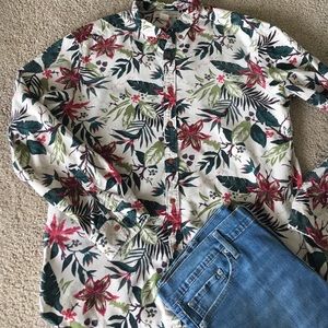 Floral Print Button Down