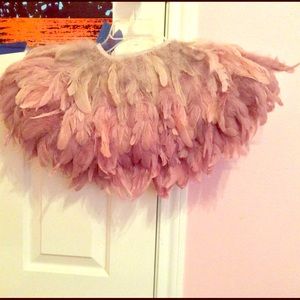 Topshop Pink feather cape