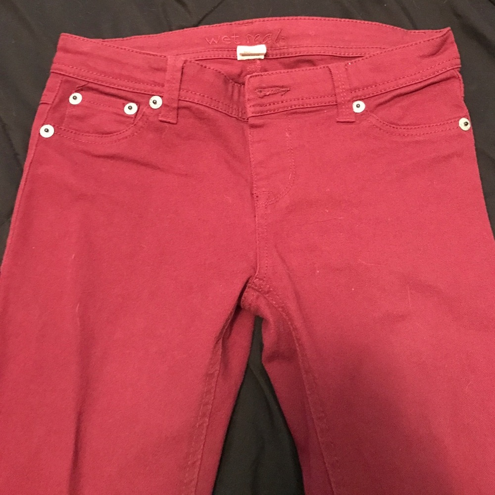 Maroon jeans