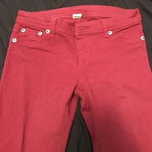 Maroon jeans