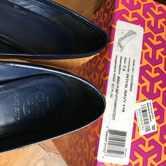 SOLD! TORY BURCH Straw Patent Leather Heels - Picture 8 of 8