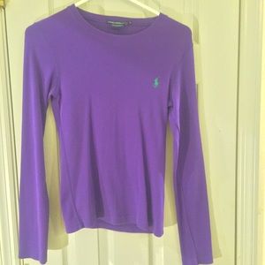Purple long sleeved polo shirt 👕