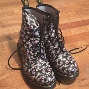 Dr. Martens Floral Boots Size 11