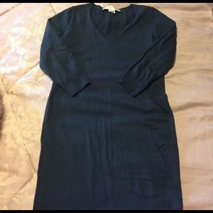 V neck sweater dress