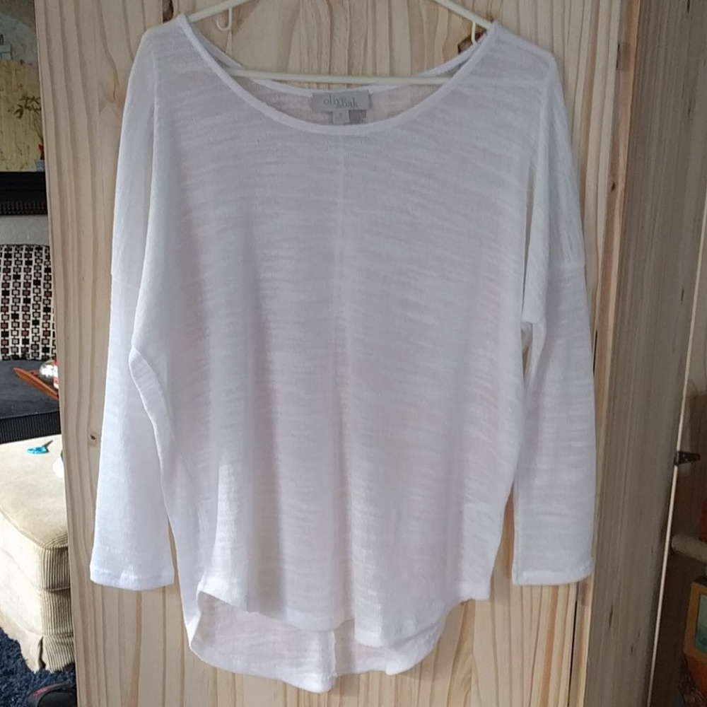 Olive & Oak White Long Sleeve Top