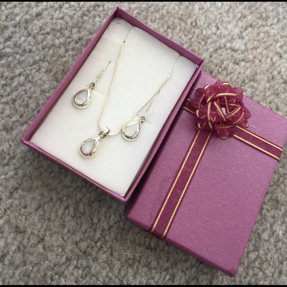 Earrings and necklace