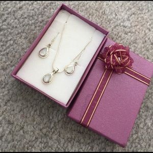 Earrings and necklace