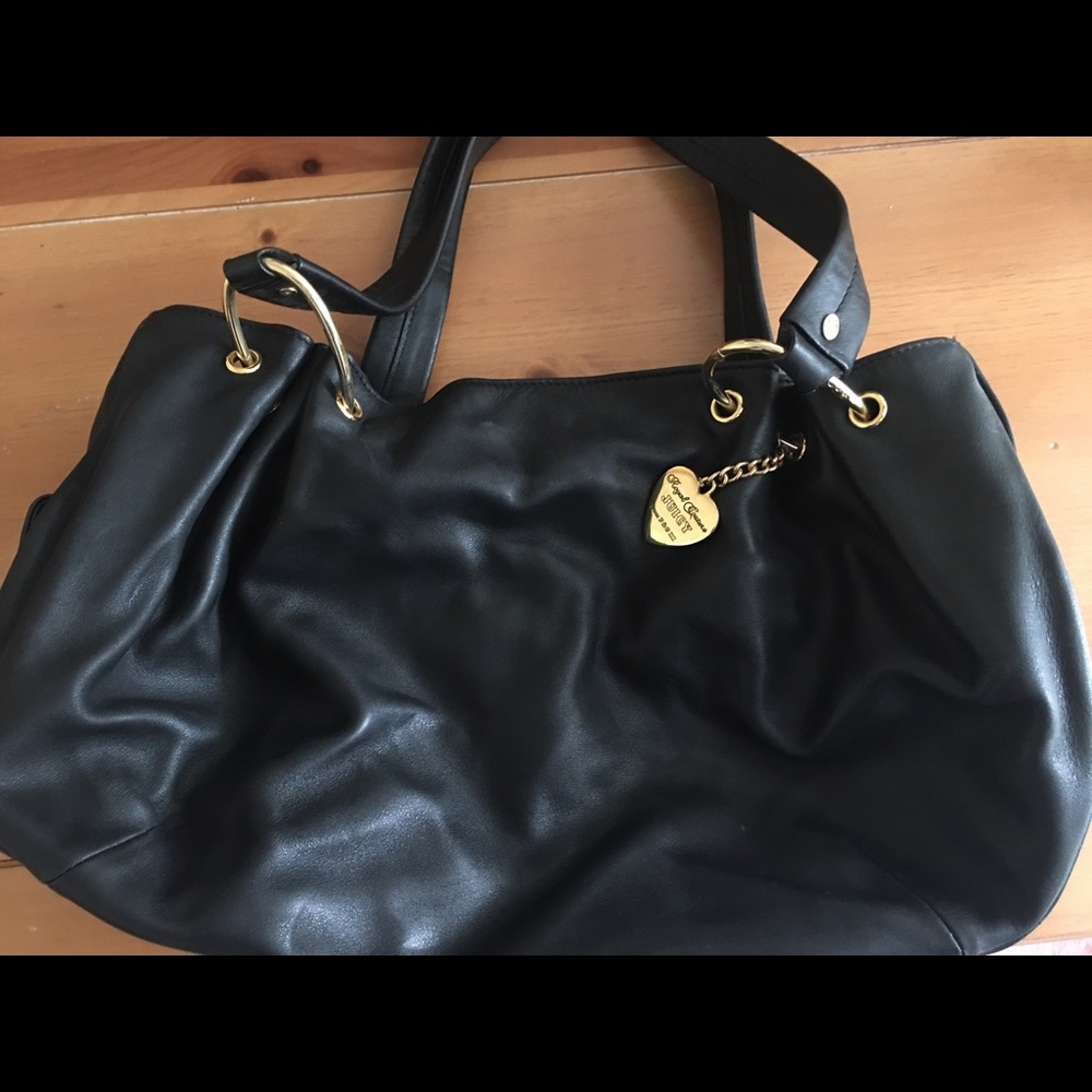 Juicy Couture black leather bag