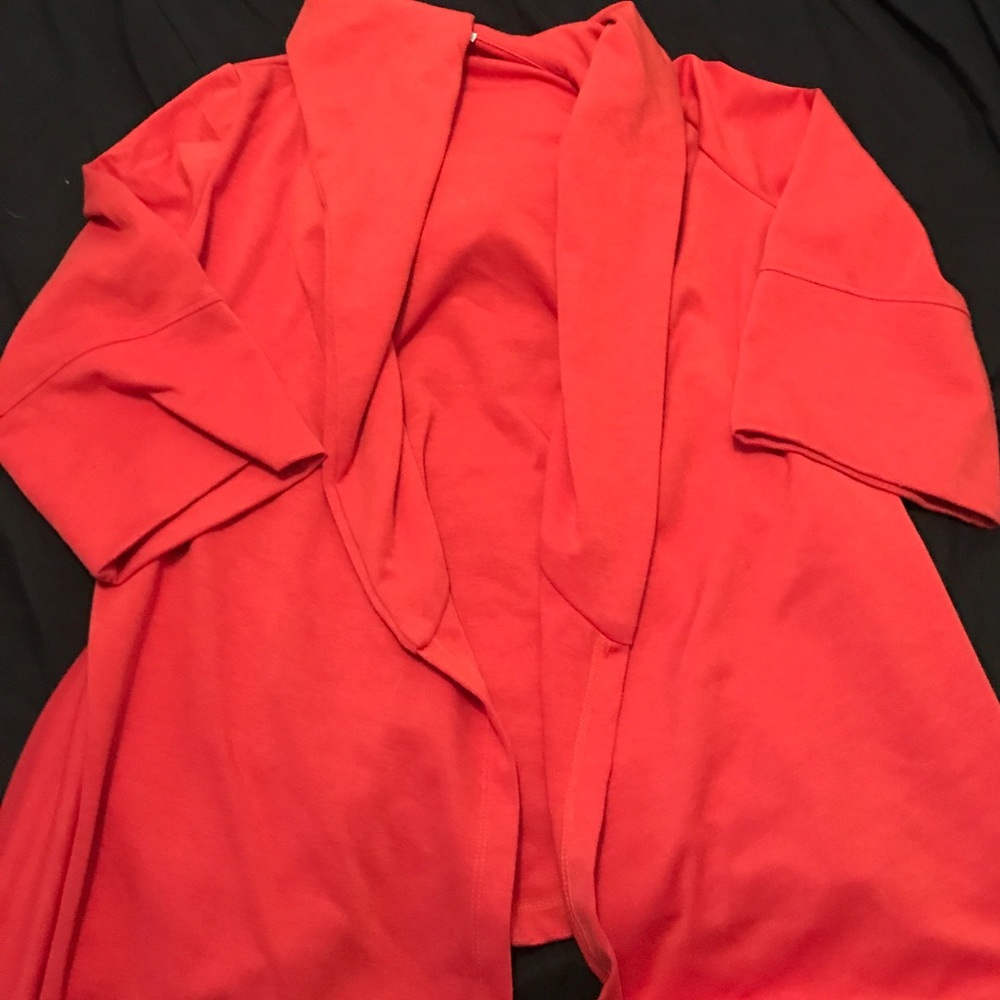 Hooded burnt orange cardigan