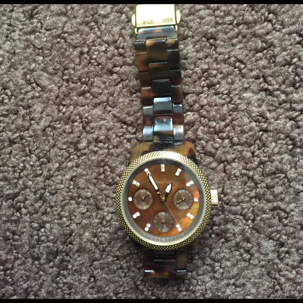 Michael Kors tortoise shell watch
