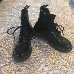 Dr. Martens Black Patent Leather Boots