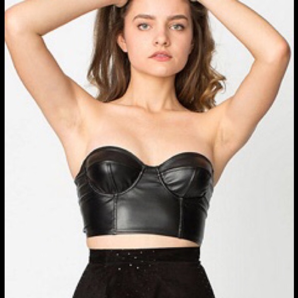 American apparel vegan leather bustier