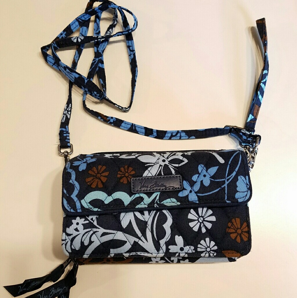 Vera Bradley Blue crossbody wristlet