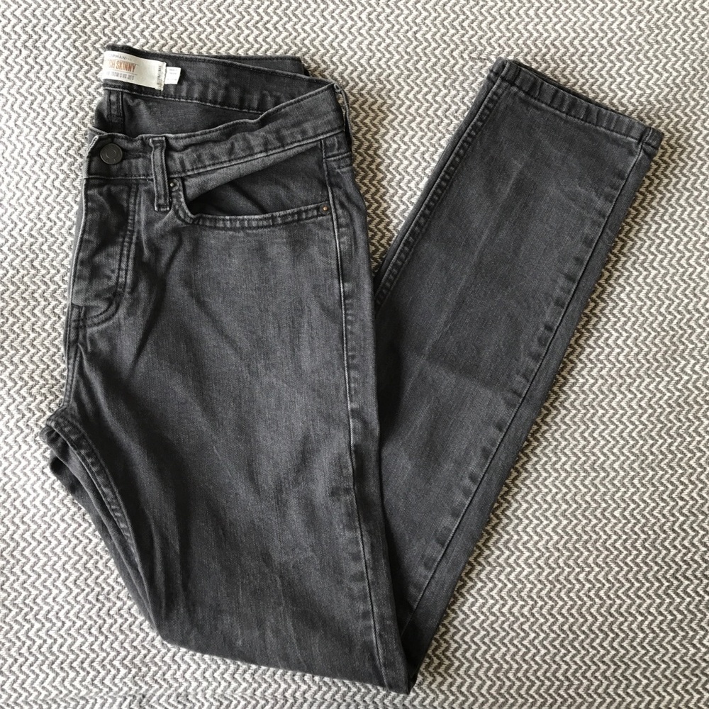 Topshop Rinsed Black Stretch Skinny