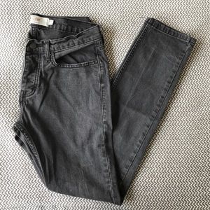 Topshop Rinsed Black Stretch Skinny