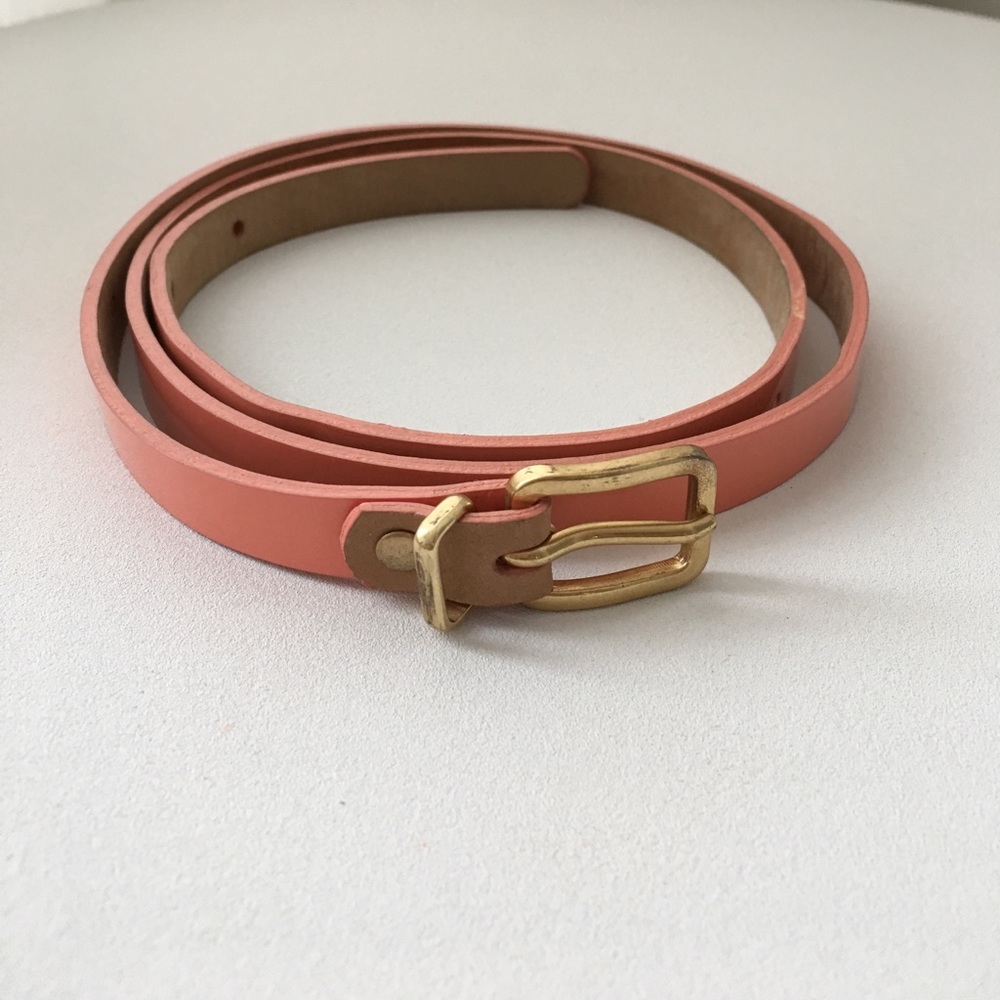 J. Crew Pink Patent Leather Belt, S