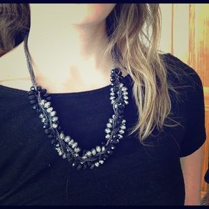 Black & Silver shiny statement necklace