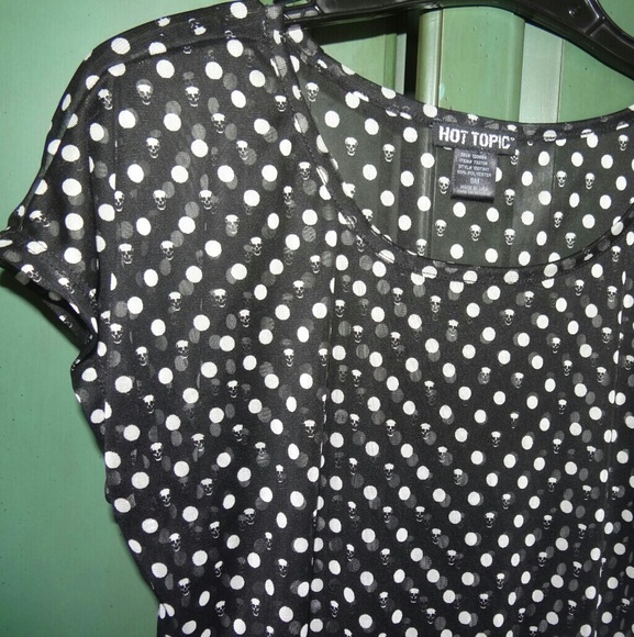 Hot Topic Black Sheer Top - Picture 2 of 3