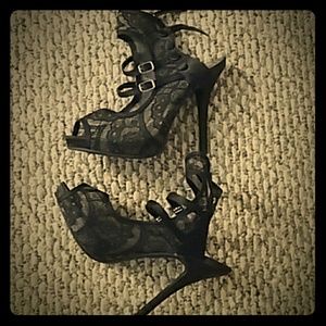 Black super high heels size 8