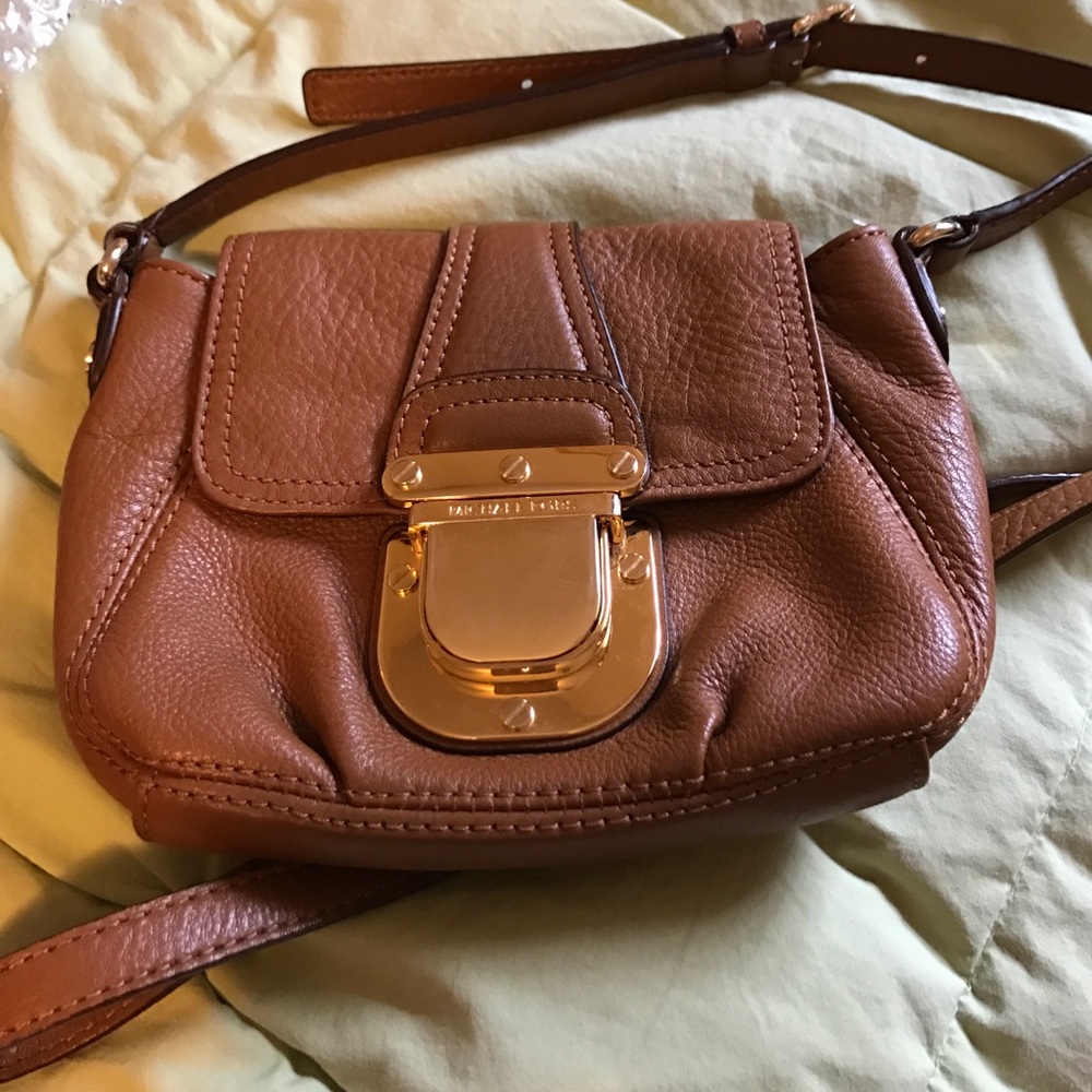 Michael Kors Tan Brow Crossbody with Gold Buckle