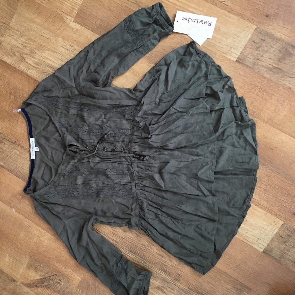 Rewind Small Olive blouse