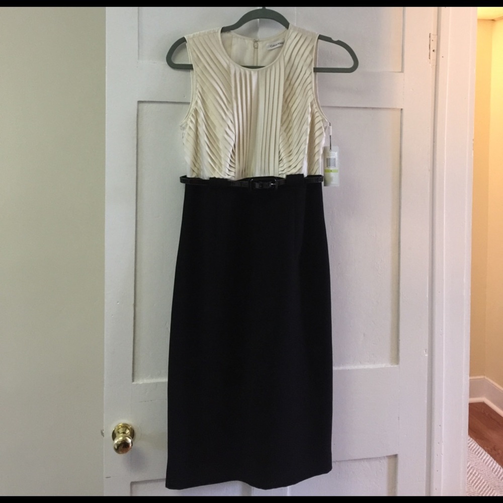 NWT Calvin Klein Black and White dress
