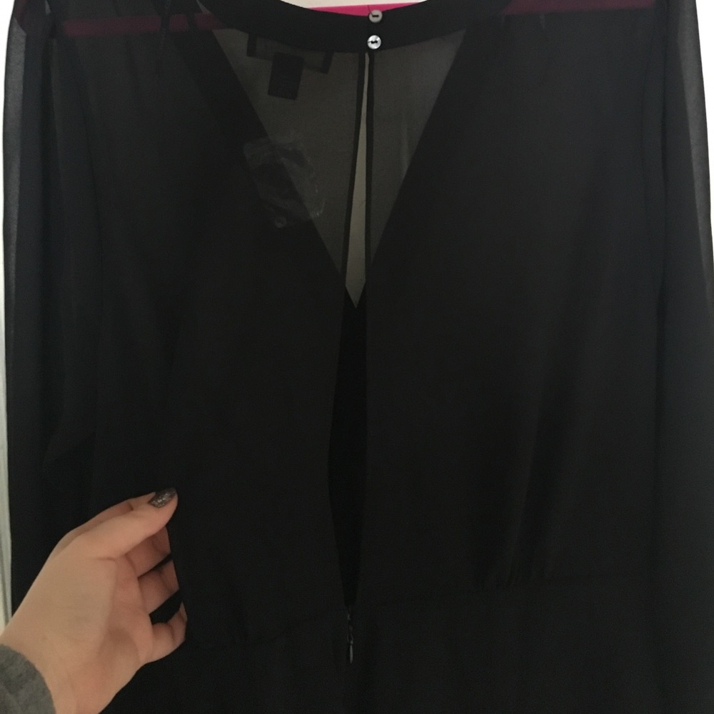 ‼️sold ‼️ size little black dress, sheer top, 3X - Picture 5 of 6