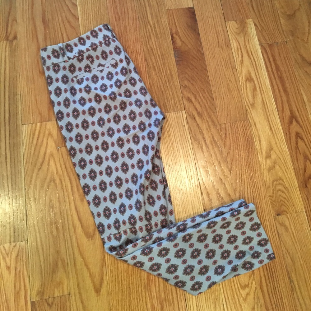 Jcrew patterned cropped pants - size 4